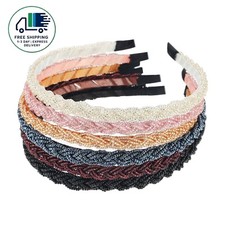 6 diademas de cuentas para mujer, con cristales brillantes, accesorios para el