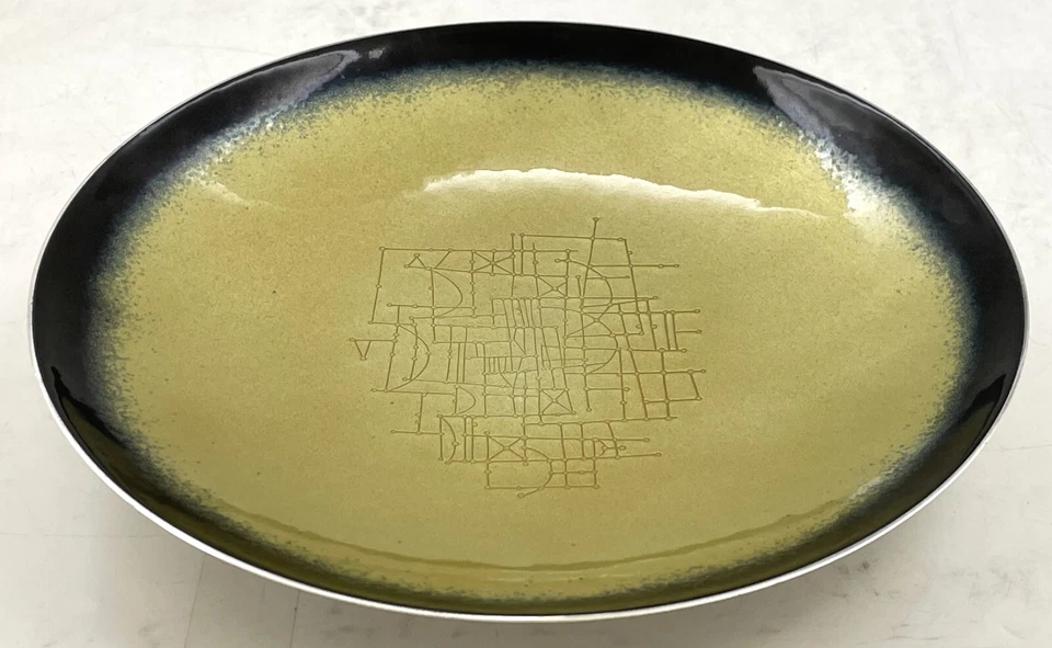 Towle & Earl Pardon Rare Enameled Sterling Silver Bowl Mid-Century Modern Style - Image 2 of 4