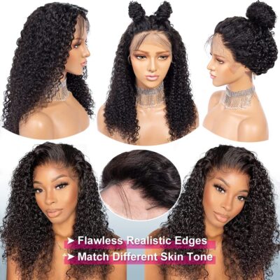 AA Black Hair Front Wig Lace Women display picture 1