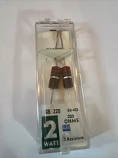 GC Electronics 2 Watt 220 Ohm Resistors 2 In Packing 