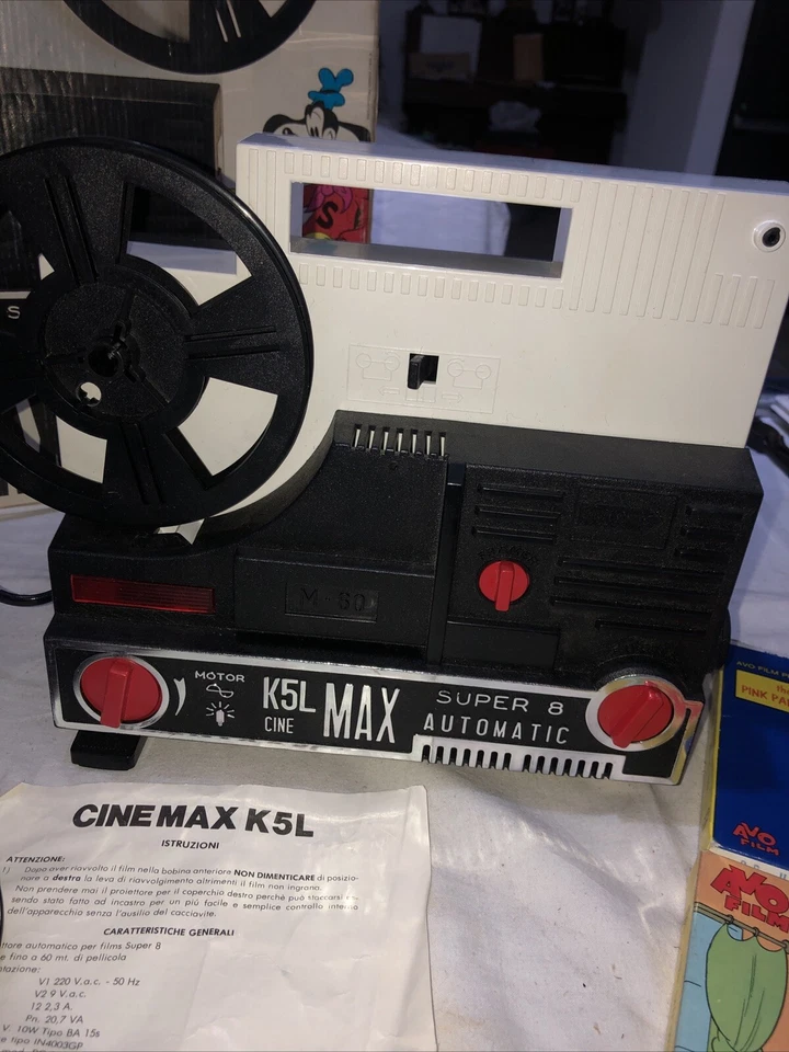 PROIETTORE SUPER 8 CINEMAX K5L-CON DIFETTO-PER PEZZI DI RICAMBIO-CON SCATOLA - Immagine 2 di 4