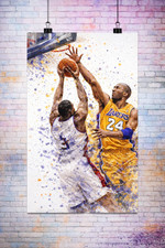 Kobe Bryant Dunking Poster | NBA Wall Art | Basketball Room Decor