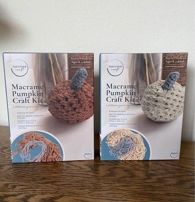 NEW Freeform Craft Macrame Pumpkin Craft Kits (2)!