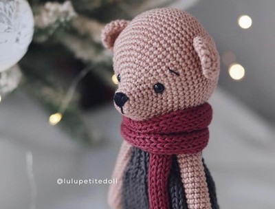 Terri Bear Doll, Crochet Bear Amigurumi, Cute Animal Doll Gift
