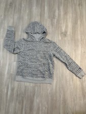 Champion Boys L Grey  Navy Hooded Sweatshirt