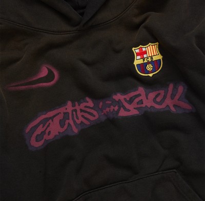 Cactus Jack × Nike × FC Barcelona Travis Scott Cactus Jack x Nike X FC Barcelona Split Dye Hoodie | eBay