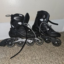 Rollerblade Black Inline Skates Comfort Fit Design Durable Wheels. Size 8 USA