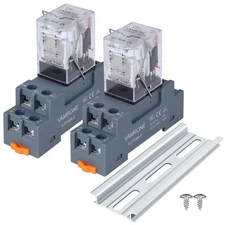 Electromagnetic Power Relay, 8-Pin 10 AMP 24V AC Relay Coil with 