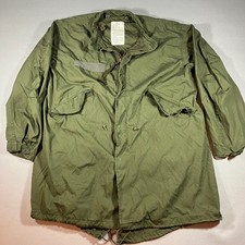 Vintage 1983 US Military M-65 Fishtail Parka Shell Olive Drab Green Medium M65