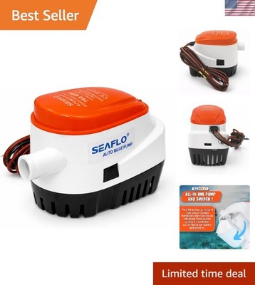 06 Series Automatic Submersible Bilge Pump - 750GPH, 12V, 3/4'' Outlet, 4- ! -...