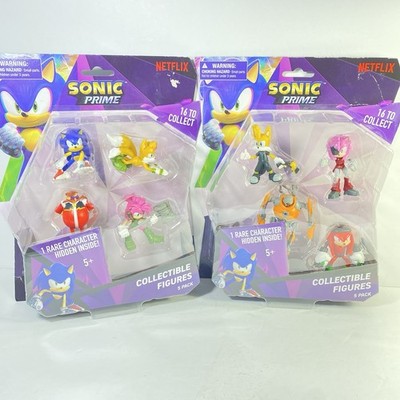 Sonic The Hedgehog Prime Collectibles Figures New Ages 3+ Netflix Lot Of 2