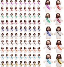 100 Mini Jesus Figurines Religious Favors for Easter Baptism Sunday School Gifts