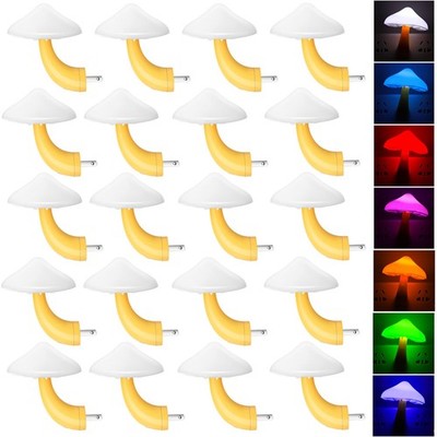 Tuanse 20 Pcs LED Color Changing Mushroom Night Light Cute 7 Color Sensor