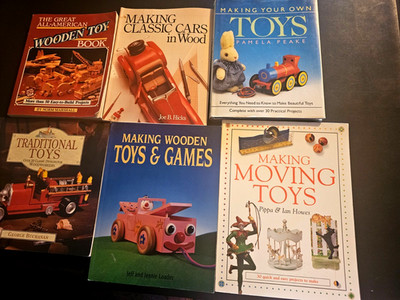 TOY MAKING Lot of 6 Books Carve Carving Carpenter Wood Toys & Games Moving