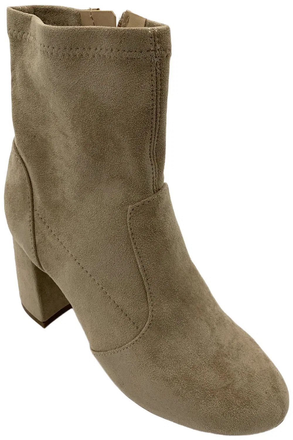 Journee Womens Vivia Heel Boots Taupe