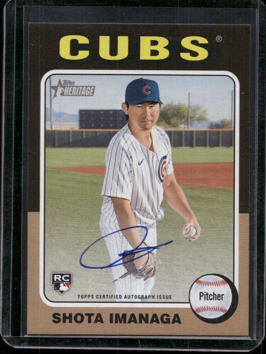 2024 Topps Heritage High Number Real One Auto Shota Imanaga RC #ROA-SI Cubs