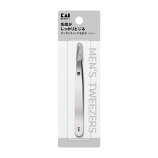 KAI Solid Catch Tweezers Slanted Tip Pin Set with Cap Mayu