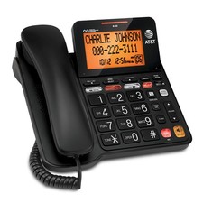 AT T CD4930 Corded Phone with Digital Answering System and 1 Pack, Black