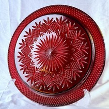 Luminarc Red Antique Ruby Glass Serving Platt...