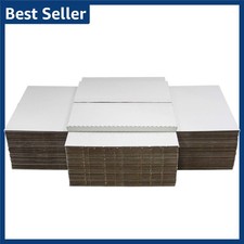 25 White Vinyl Record LP Shipping Mailer Boxes - Holds 1 to 3 12" Records - A...