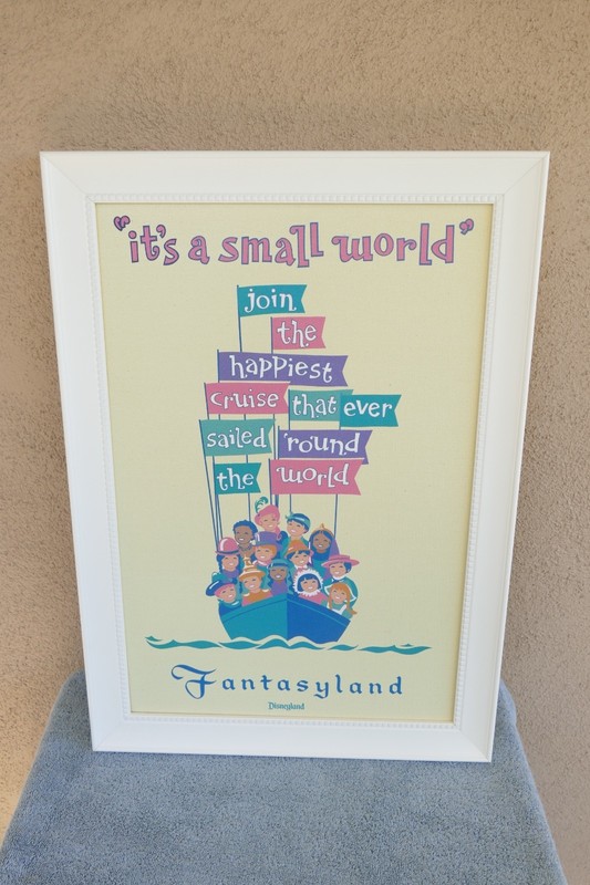 Disneyland’s "It's A Small World" 17”x 24"x 1 3/8” print on Canvas, Wood Frame