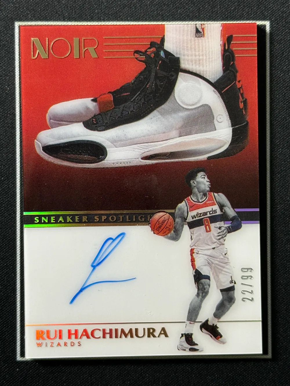 Rui Hachimura 2019-20 Panini Noir Sneaker Spotlight Autograph 22/99 -VP