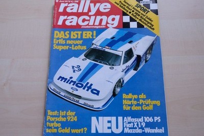 3) Rallye Racing 06/1979 - Fiat X 1/9 five speed mit - Porsche 924 Turbo mit 170
