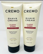 Cremo Shave Cream Classic Citrus Moisturizing Formula 6oz Men's Lot 2