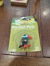 Vintage TOMY Wind Up Penguin Clockwork Pocket Pet MOC Carded Toy Figure 1970s B8