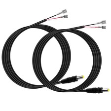 2 PCS Trail Camera Power Cord, 4.0x1.7mm DC External Cable black