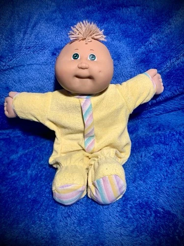 VTG 1985 Preemie Cabbage Patch Doll W/Green Eyes & Lil Patch Of Hair *Pre-loved*