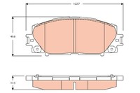 Bremsbelagsatz Scheibenbremse TRW GDB3459 FüR Yaris Vios Toyota KSP130_ KSP130
