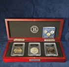 Bradford Exchange 2016 Silver American Eagle Coins Collection Set Of 3