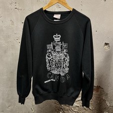 Vintage 1980s WorldPro Canada Niagara Falls Black Crest Logo Crewneck Large L