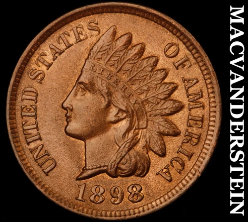 1898 Indian Head Cent-Choice Gem BU ++++ Lustrous No Reserve #i6541