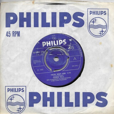 Frankie Valli You're Ready Now 3 prong centre UK 45 7'' single +Cry For Me
