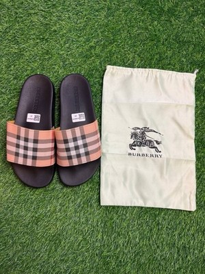 Burberry Vintage Check Slide Sandal Men's Beige EU 43/US 10 80270701