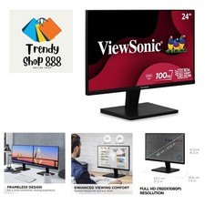 24 Inch 1080p Monitor with 100Hz, FreeSync, Thin Bezels, Eye Care, HDMI, VGA ...