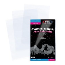 50 Count Mylar Comic Bags 7x10.5 Inches, 2 Mil Thickness, Current Modern Comic