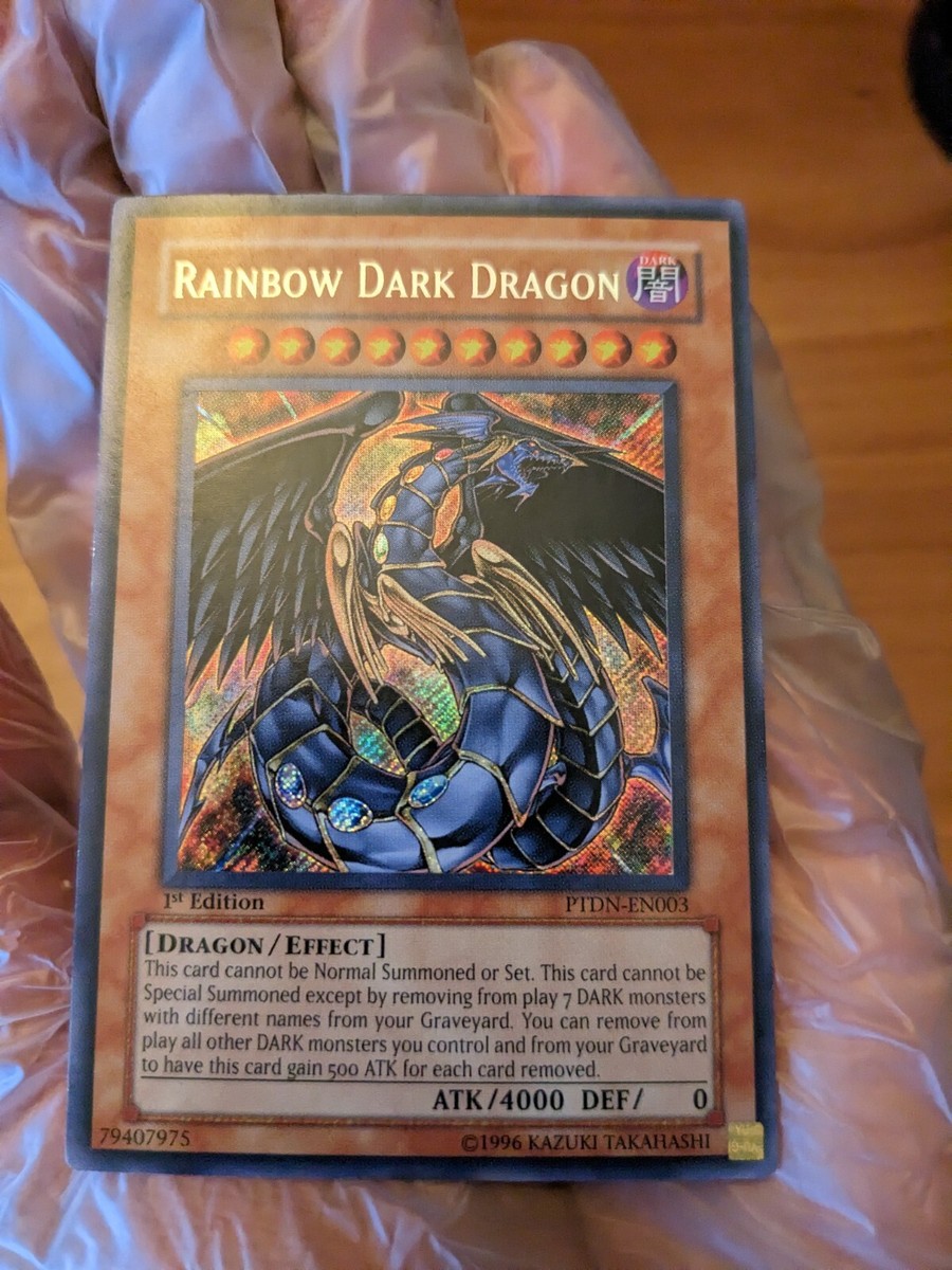 YU-GI-OH RAINBOW DARK DRAGON PTDN-EN003 1st Edition Secret Rare NM