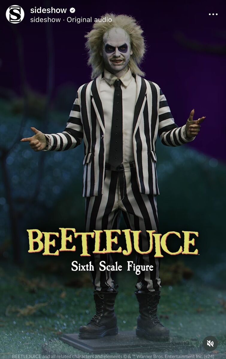 1/6 Beetlejuice VERSION 2 With New Headsculpt By Sideshow 1/6 Beetlejuice VERSION 2 With New Headsculpt By Sideshow