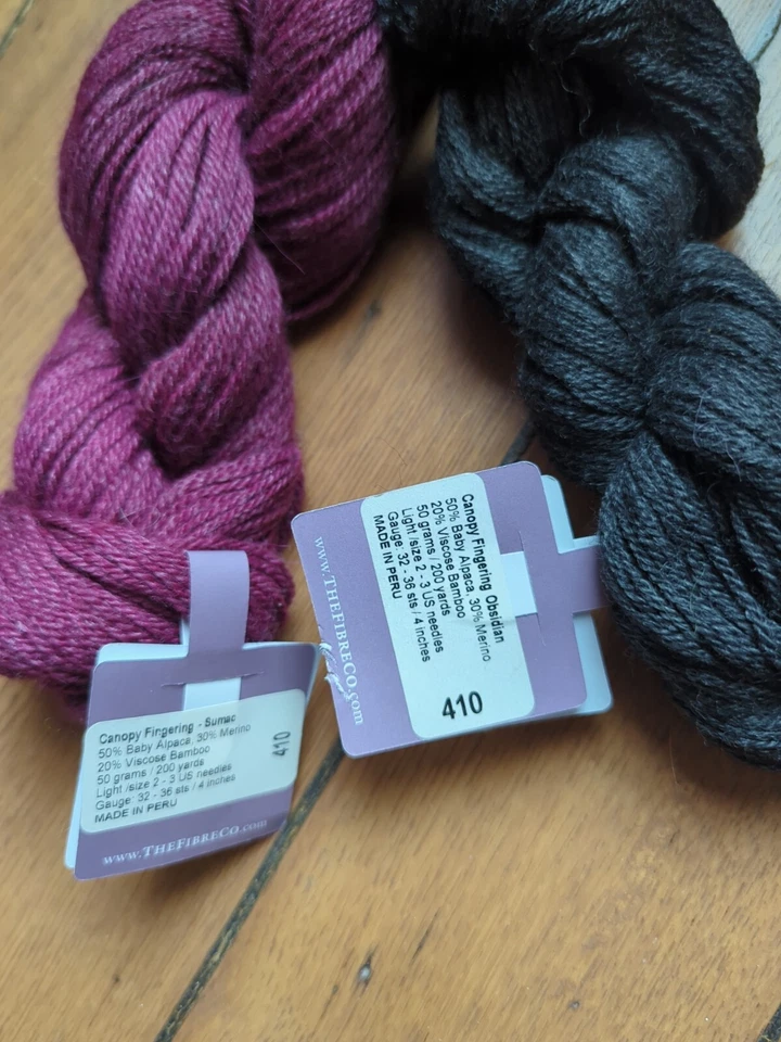 Juego de 2 dedos de dosel; 200 yardas cada uno 50/30/20 alpaca 🦙/merino/bambú problemas Foto 3 de 4