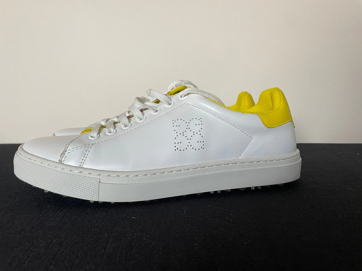Mens yellow golf best sale shoes