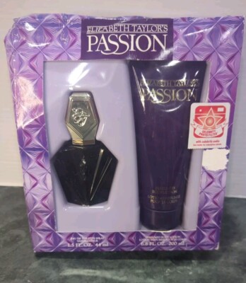 Elizabeth Taylor's Passion Perfume Eau De Toilette & Body Lotion Gift Set NEW