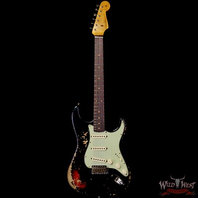 Fender Custom Shop 1960 Stratocaster Heavy Relic Black over 3 Tone