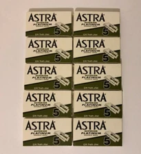 50 X Astra Superior Platinum Double Edge Safety Razor Blades -Barbers' Favorite
