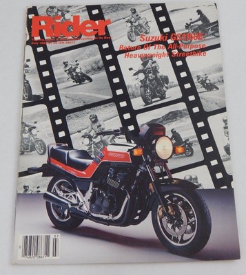 July 85 RIDER Magazine Motorcycle Motorcycling Suzuki GS 1100 E COVER Issue Bike