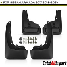 4x Mud Flaps Splash Guards Fender For Nissan Armada 2017-2024 Front Rear Side 4x Mud Flaps Splash Guards Fender For Nissan Armada 2017-2024 Front Rear Side
