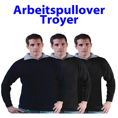 Arbeitspullover workwear Arbeit Pulli Winterpullover schwarz