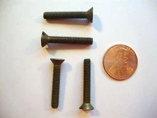 #8- 32 x 1" Flat Head Slotted Machine Screw -25 pcs. Solid Brass -Made in USA